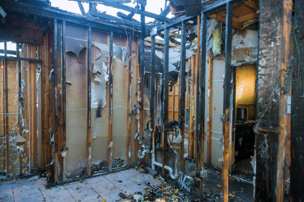 Professional Fire Damage Removal technician working in Garden City South, NY